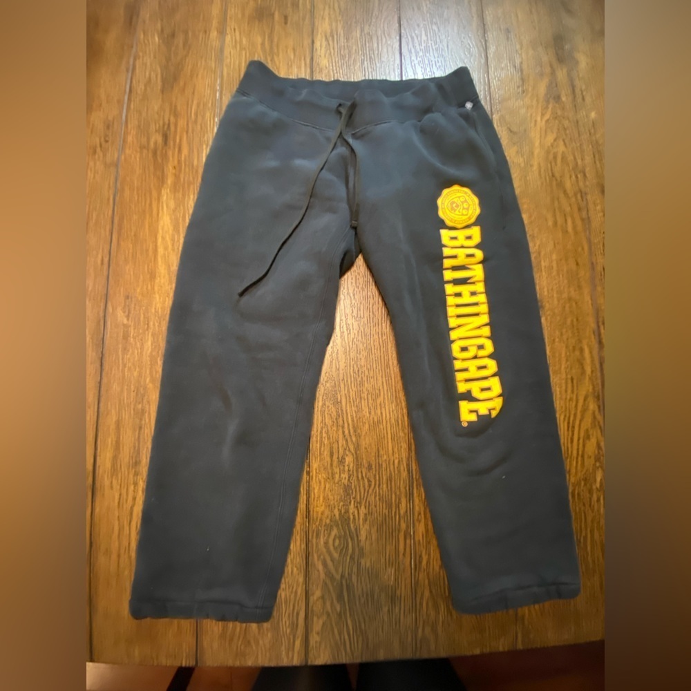 A Bathing Ape Black Comfy Capris Size XXS B18
